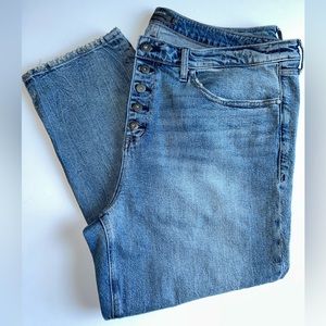 High-Rise Button-Fly Women’s Jeans - Light Blue